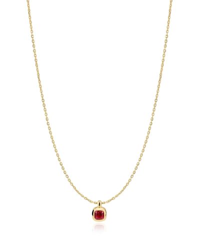 Ania Haie Gold Crimson Solitaire Necklace