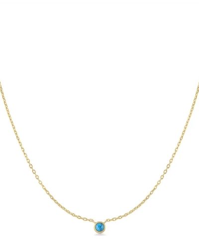 Ania Haie Gold Bezel-set Lab-created Turquise Necklace