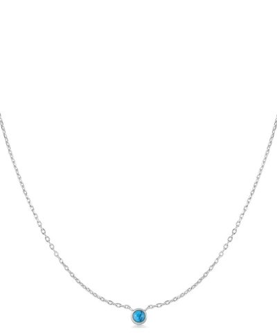 Ania Haie Silver Bezel-set Lab-created Turquise Necklace