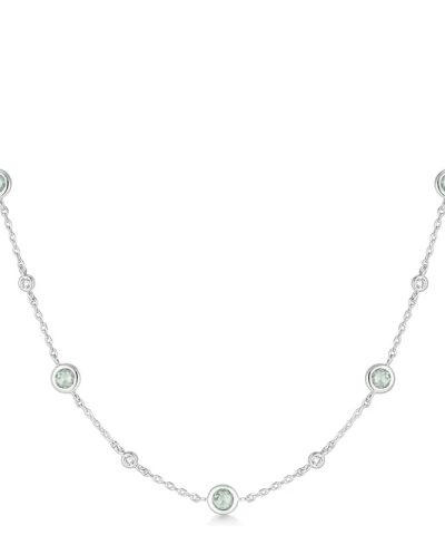 Ania Haie Silver Mint Green Station Necklace
