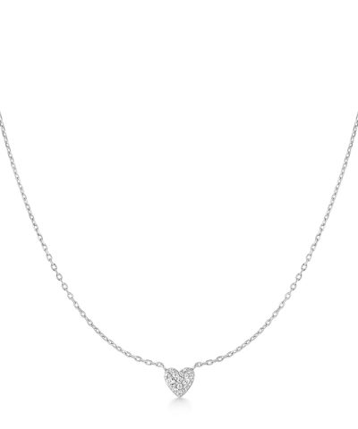Ania Haie Silver Pavé Heart Necklace