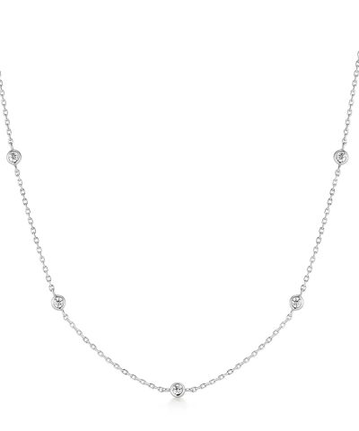 Ania Haie Silver Classic Bezel-Set Station Necklace