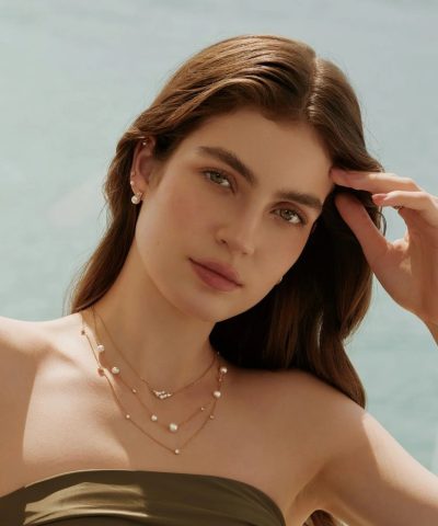 Alternative view of Ania Haie Gold Shell Pearl Cluster Necklace