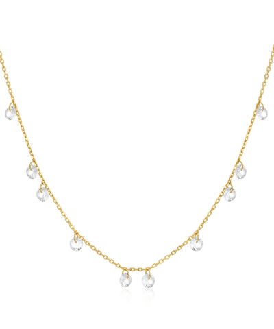 Ania Haie Gold Droplet Station Necklace