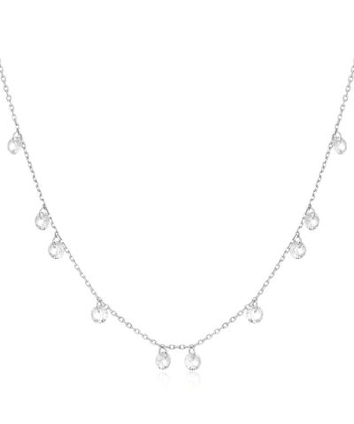 Ania Haie Silver Droplet Station Necklace