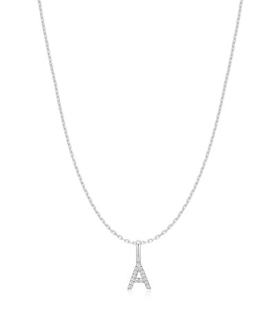 Ania Haie Silver Letter A Initial Necklace
