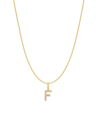 Ania Haie Gold Letter F Initial Necklace