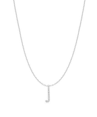 Ania Haie Silver Letter J Initial Necklace