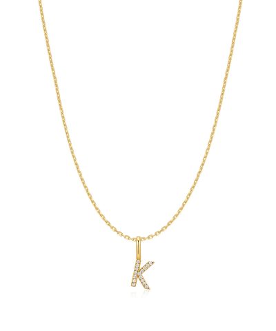 Ania Haie Gold Letter K Initial Necklace