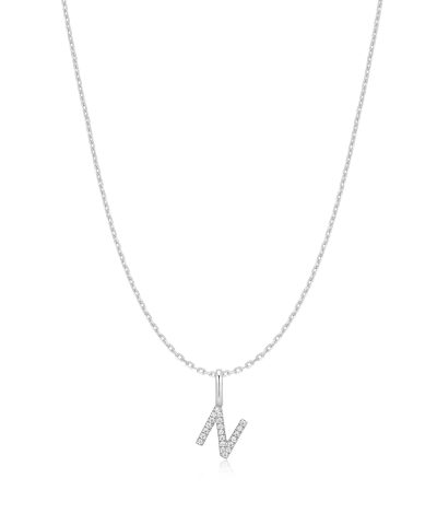 Ania Haie Silver Letter N Initial Necklace