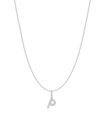 Ania Haie Silver Letter P Initial Necklace