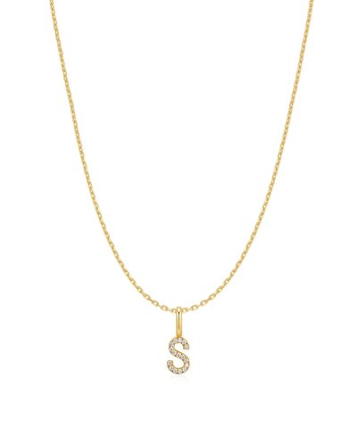 Ania Haie Gold Letter S Initial Necklace