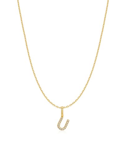 Ania Haie Gold Letter U Initial Necklace