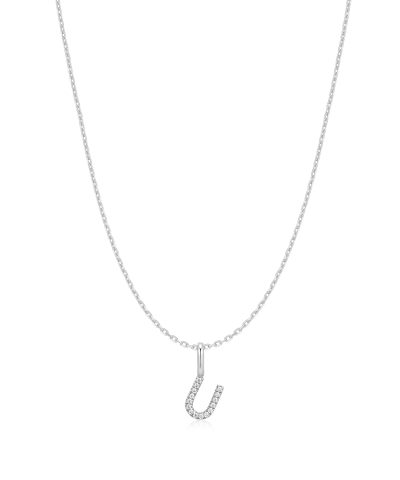 Ania Haie Silver Letter U Initial Necklace