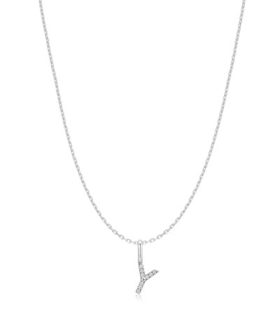 Ania Haie Silver Letter Y Initial Necklace