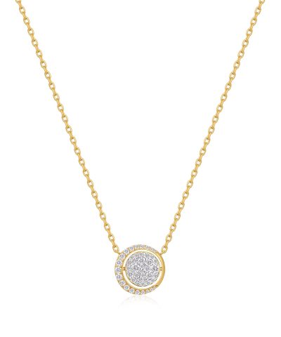 Ania Haie Gold Reversible Pavé Moon Evil-Eye Necklace