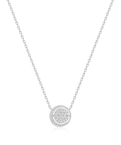 Ania Haie Silver Reversible Pavé Moon Evil-Eye Necklace
