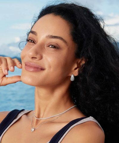 Alternative view of Ania Haie Silver Reversible Pavé Moon Evil-Eye Necklace