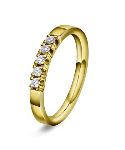 Ring i gull med diamanter 0,15 TWVS