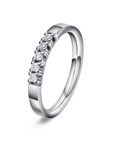 Ring i gull med diamanter 0,15 TWVS