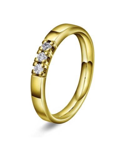 Ring i gull med diamanter 0,15 TWVS