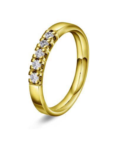 Ring i gull med diamanter 0,25 TWVS