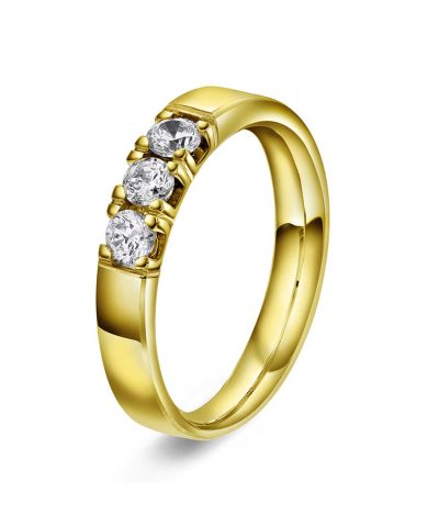 Ring i gull med diamanter 0,30 TWVS