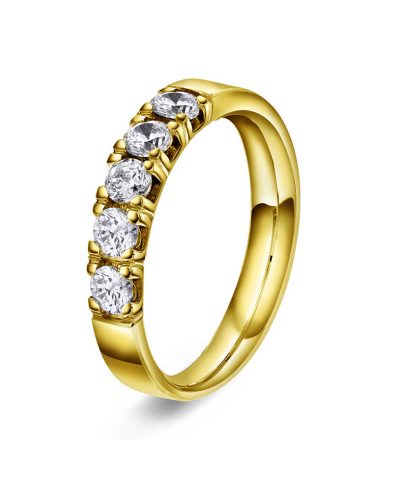 Ring i gull med diamanter 0,50 TWVS
