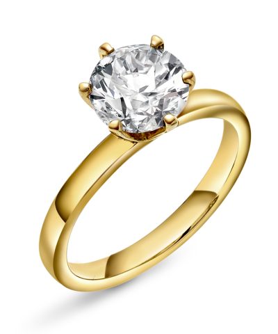 Contessa ring i gull LAB diamant 2 ct.