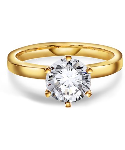 Alternative view of Contessa ring i gull LAB diamant 2 ct.