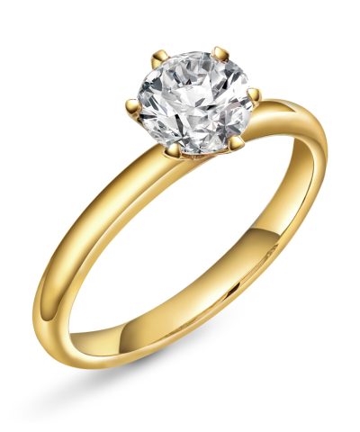 Contessa ring i gull LAB diamant 1 ct.