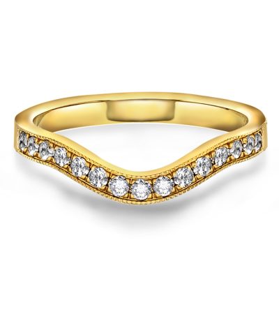 Alternative view of Fairytale ring gull LAB diamanter 0,30 ct.