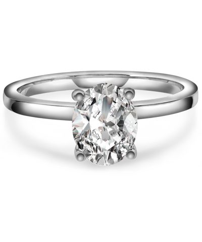 Alternative view of Empress ring i gull LAB diamant 2 ct.