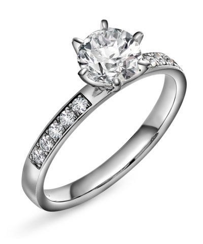 The crown ring gull LAB diamanter 1,20 ct.