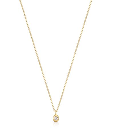 Ania Haie 14kt Gold Magma Single Diamond Necklace