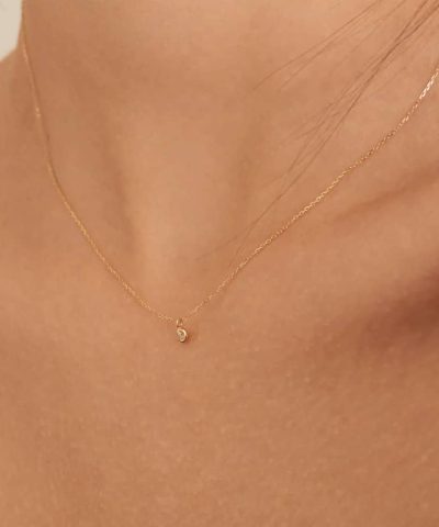 Alternative view of Ania Haie 14kt Gold Magma Single Diamond Necklace