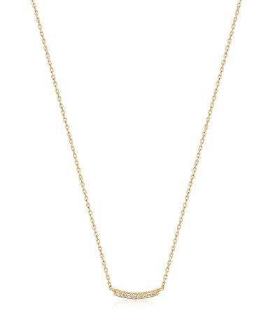 Ania Haie 14kt Gold Magma Curve Diamond Necklace