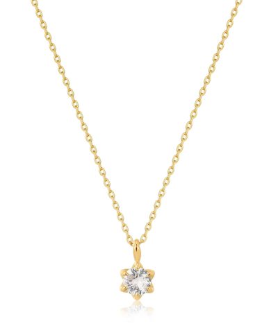 Ania Haie 14kt Gold White Sapphire Pendant Necklace