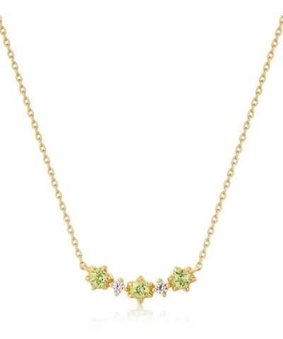 Ania Haie 14kt Gold Peridot and White Sapphire Necklace