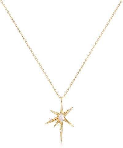 Ania Haie 14kt Gold Diamond Star Pendant Necklace