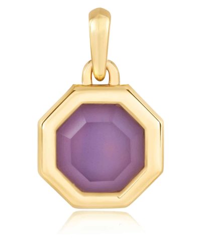 Ania Haie Gold Octagon Lilac Quartz Charm