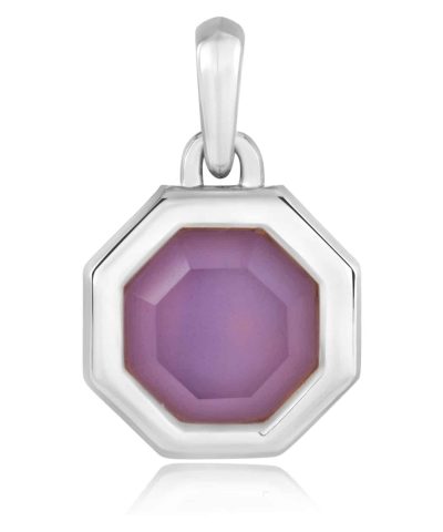 Ania Haie Silver Octagon Lilac Quartz Charm
