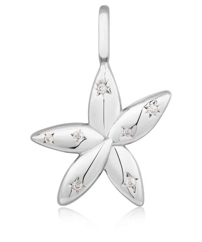 Ania Haie Silver Sparkle Flower Charm