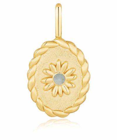 Ania Haie Gold Oval Amazonite Flower Charm