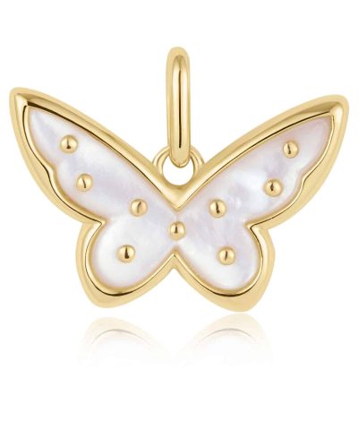 Ania Haie Gold Mother Of Pearl Butterfly Charm