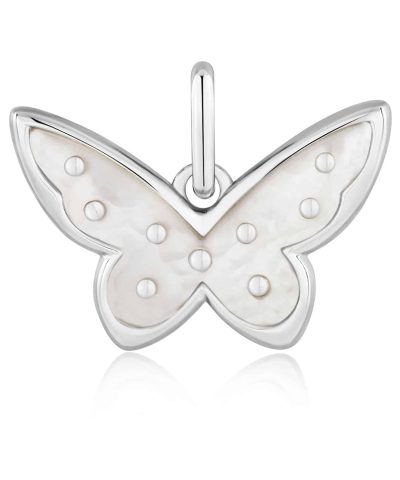 Ania Haie Silver Mother Of Pearl Butterfly Charm