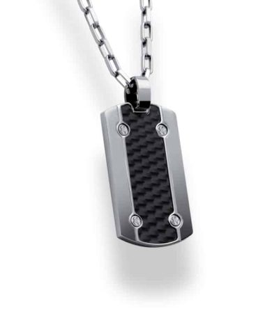 Pendant HYBRID Steel/Carbon Black