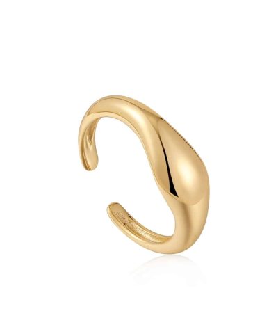Ania Haie Gold Wave Adjustable Ring