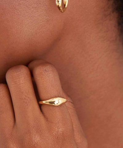 Alternative view of Ania Haie Gold Wave Adjustable Ring