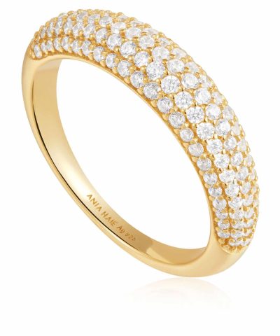 Ania Haie Gold Pavé Dome Ring